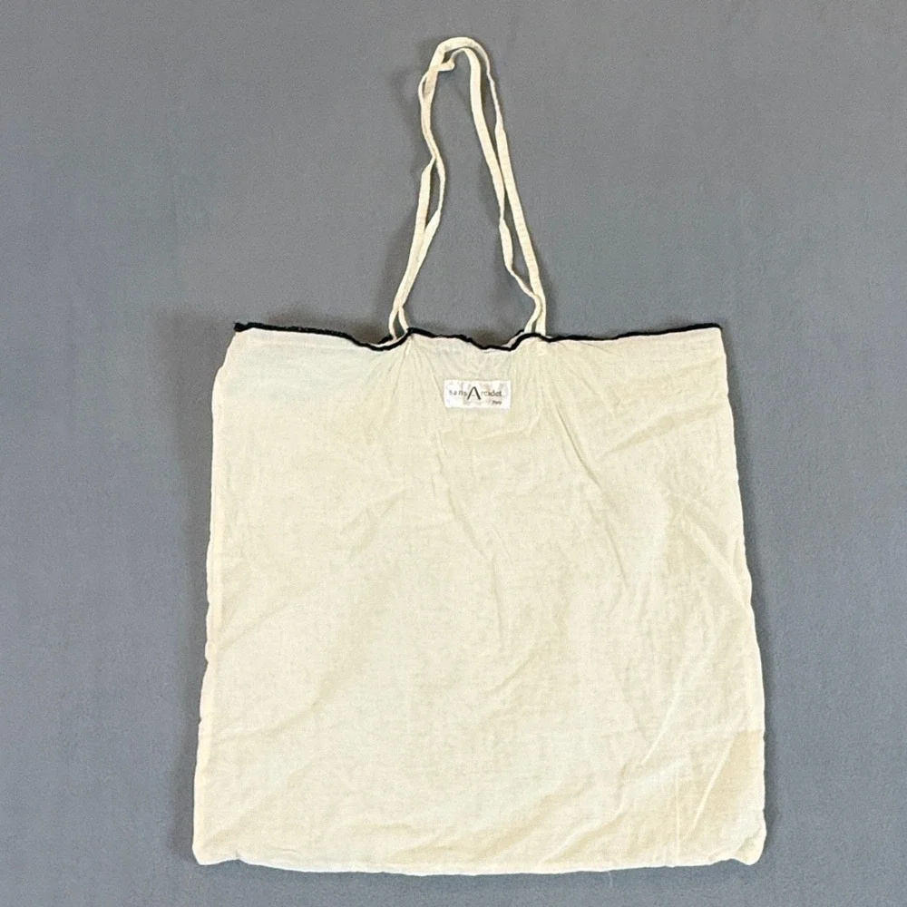 Sans Arcidet Paris Tote Bag Womens OS Cream Cotton Lightweight Minimal